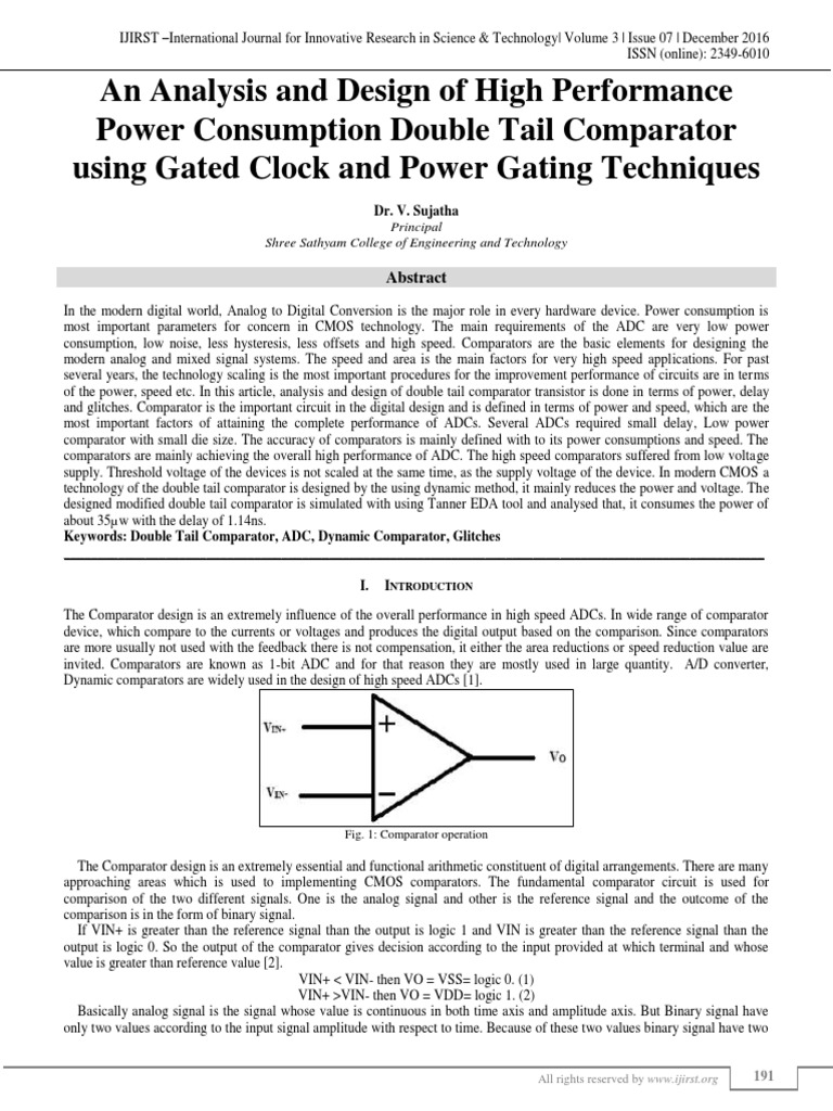 High-Performance Comparator Design | PDF | Analog To Digital Converter ...