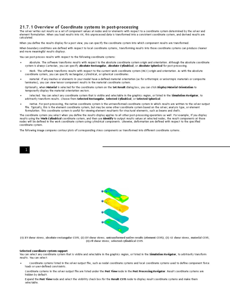 Coordinate Systems in Post-Processing | PDF | Cartesian Coordinate ...