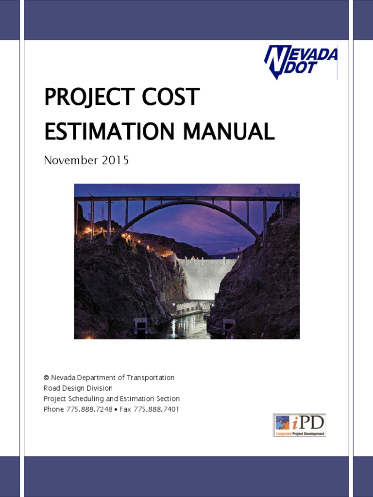 Project Cost Estimation Manual PDF Construction Bidding Project