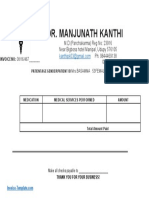 Medical Bill Invoice Karnadaka