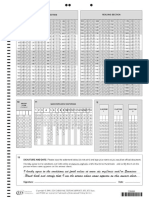 Answer Sheet Toeic