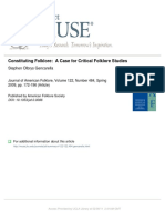 Constituting Folklore, "Critical Folk Studies"