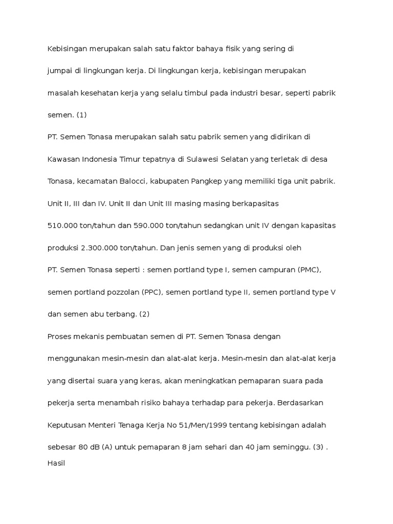 Contoh Kebisingan Yang Besarnya 70 Db Adalah Temukan Contoh