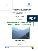 Evaluacion Ambiental Estrategica Del Corredor Norte de Bolivia Diagnóstico Socio-Económico y Cultural Yungas y Subandino