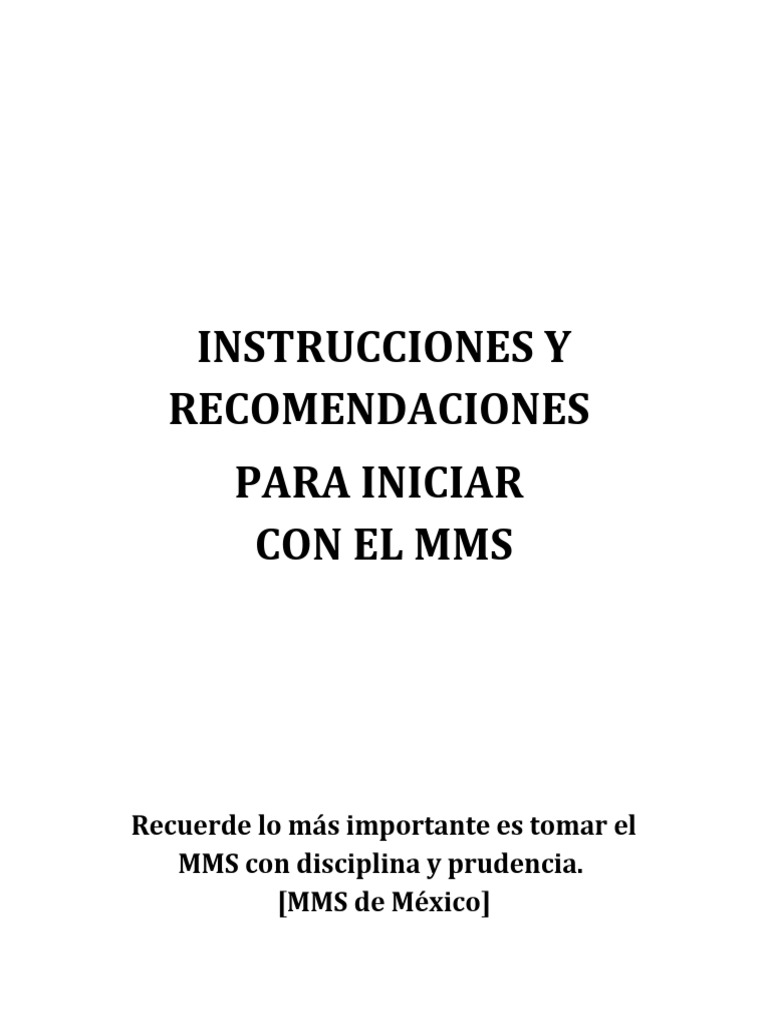 Guía Completa sobre el MMS y su Uso | PDF | Oxígeno | Herida