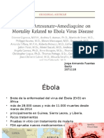 Efecto de Artesunato-Amodiaquina Sobre La Mortalidad Relacionada Con La Enfermedad Del Virus Del Ébola