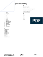 Unit 6 Written Quiz Answer Key