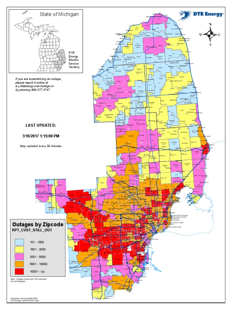 DTE Energy Outage Map PDF