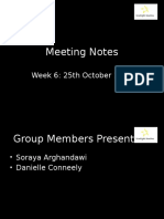 Meeting Notes: Week 6