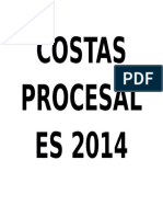 Costas Procesales 2014