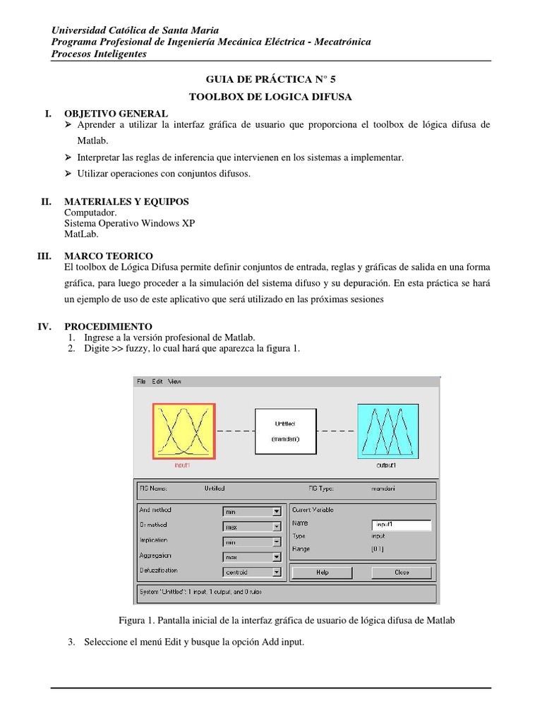 Guía de Uso del Toolbox de Lógica Difusa en Matlab | PDF | Lógica ...