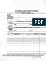 Registro de estudiantes del Programa de Participación Estudiantil