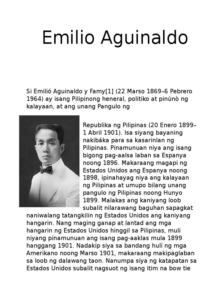Emilio Aguinaldo | PDF