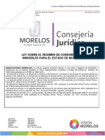 Ley Sobre El Regimen de Condominio de Inmuebles para El Estado de Morelos