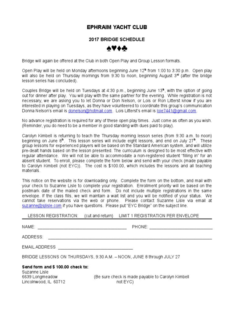 Bridge 2017 Registration | PDF