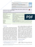 Evaluation of Antibacterial Activity and Synergistic Effect Between Antibiotic and The Essential Oils of Some Medicinal Plants