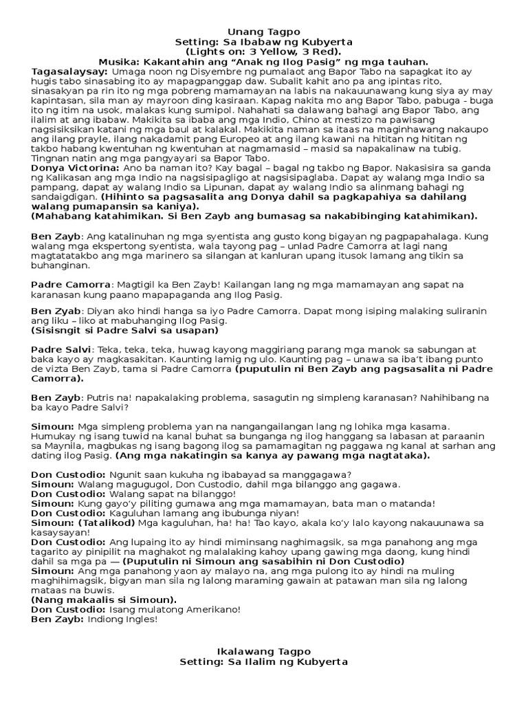 El Fili Final Final Script | PDF