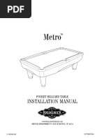 Brunswick Metro Pool Table Manual