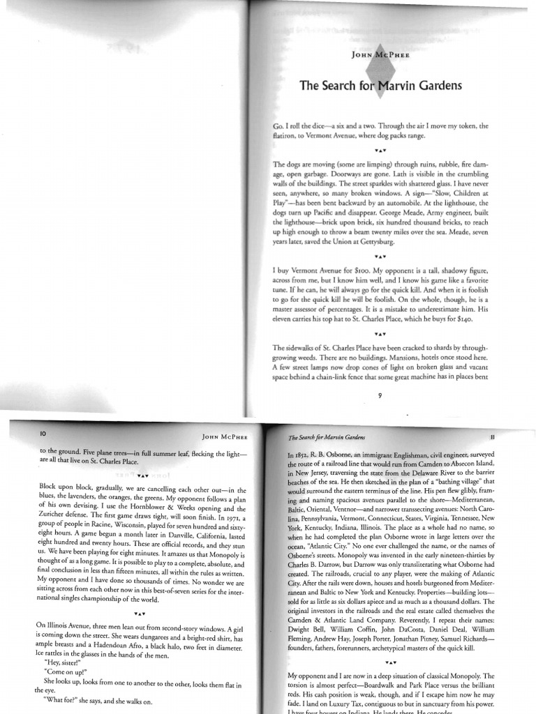 The Search For Marvin Gardens PDF PDF Hotel And Nature