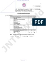 JNTU Mechanical Engineering Course Details