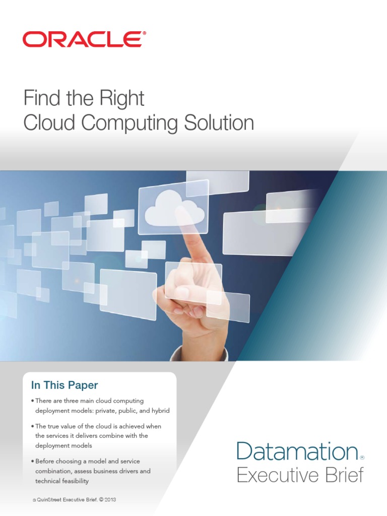 Find The Right Cloud Computing Solution: Datamation | PDF | Platform As ...