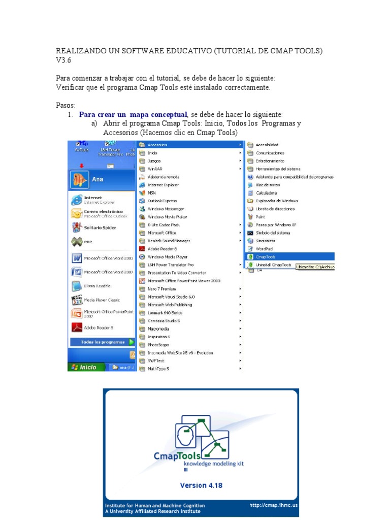 Tutorial de Cmap Tools para Mapas Conceptuales | PDF | Point and Click ...