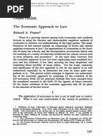 The Economic Approach to Law - Richard a. Posner
