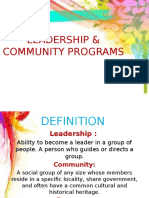 Leadership & Community Programs