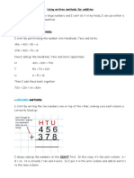 Written Methods Addition Subtraction