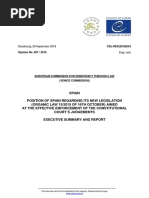 Informe de España a la Comisión de Venecia