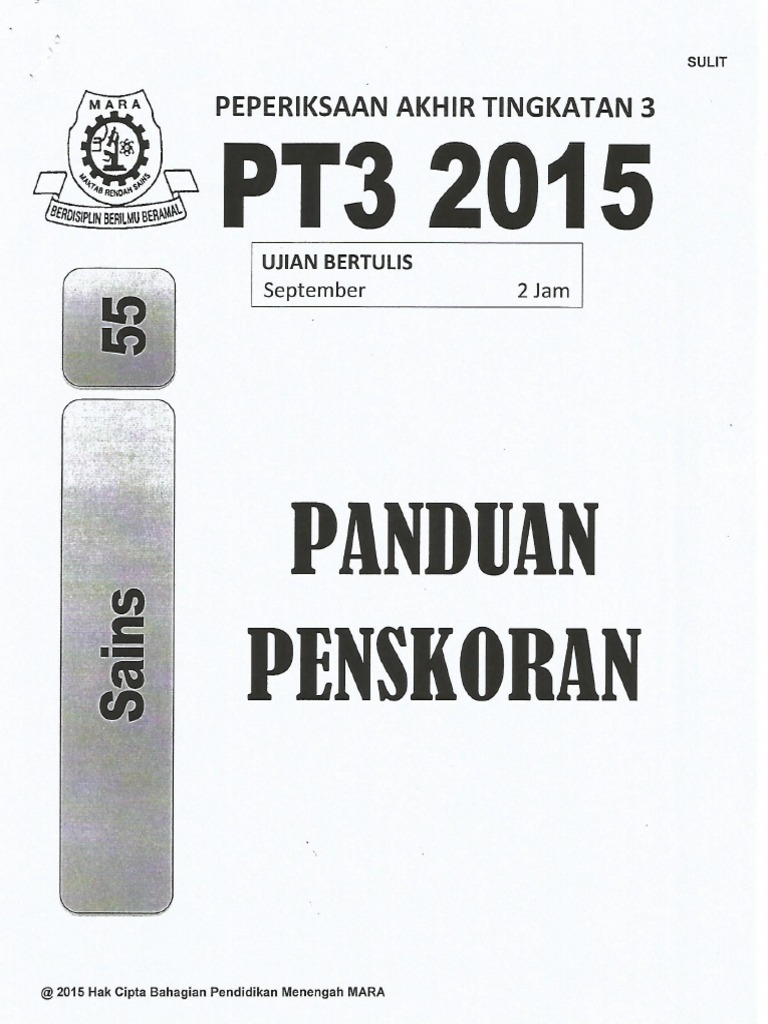 Skema Trial MRSM PT3 PDF | PDF