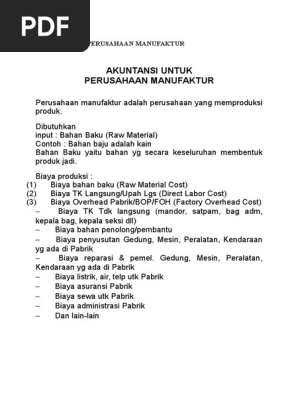 17+ Contoh soal tes akuntansi perusahaan manufaktur ideas