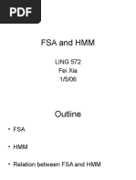 Fsa and HMM: LING 572 Fei Xia 1/5/06