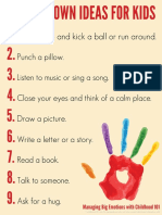 9 Calm Down Ideas For Kids Poster