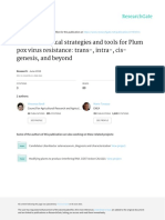 Biotechnological Strategies and Tools for Plum Pox Resistance. Trans, Intra, Cis Genesis, And Beyond