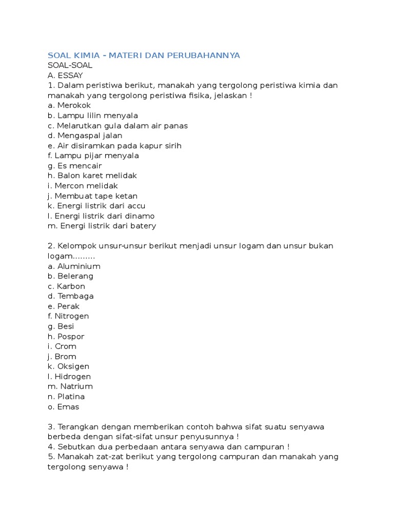 Zat Zat Yang Tergolong Unsur Enak