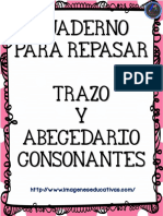 Cuaderno para Repasar Trazo y Abecedario Consonantes