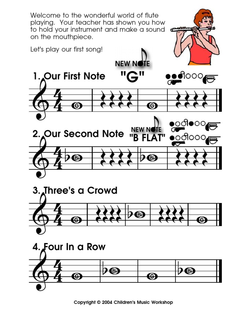Beg Flute Notation Elements Of Music
