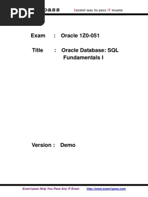 1z0 051 Pdf