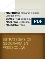 Estrategías de Geografía en Preescolar Presentaci (On