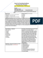 Fall 2015 Parenting Class Proposal Form