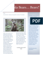Koala Bear Fact Sheet