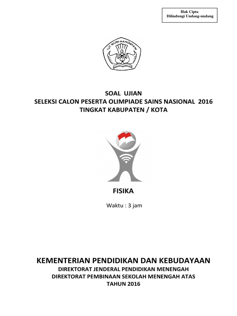 Soal Dan Kunci Jawaban Osk Fisika 2016 Pdf
