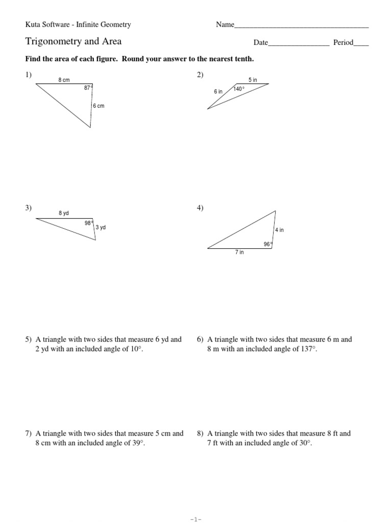 9-Trigonometry and Area PDF | PDF | Area | Triangle