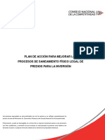 Informe Plan Accion Saneamiento Predios PDF