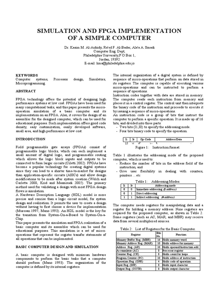 Simulation and Fpga Implementation PDF | PDF
