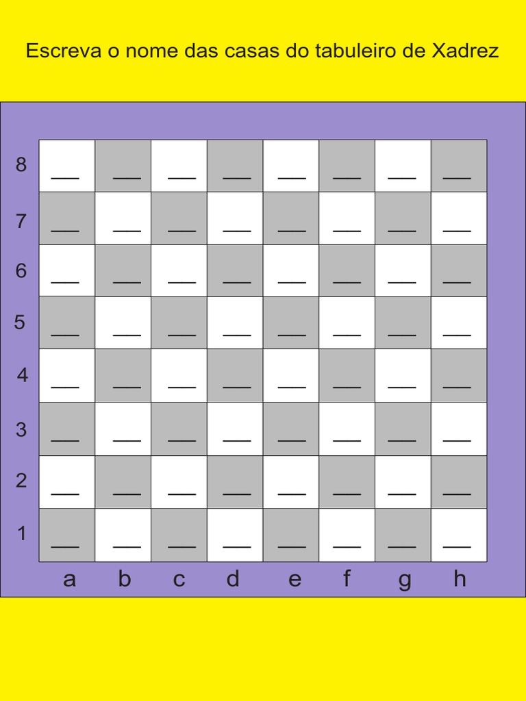 Escreva o nome das casas do