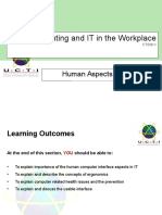 Computing and IT in The Workplace: Human Aspects of Computing