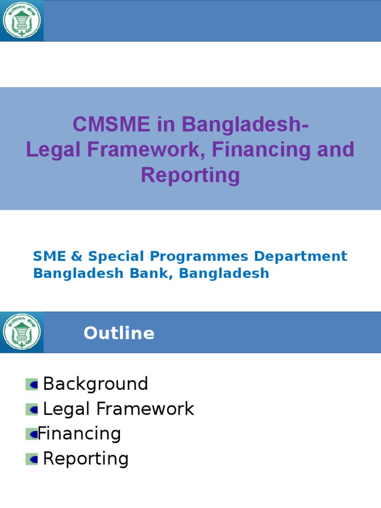 CMSME Financing Framework in Bangladesh | PDF | Small And Medium Sized ...