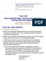 7 Fam 1380 (Sbu) Passport Denial, Revocation, Limitation, Restriction, and Surrender